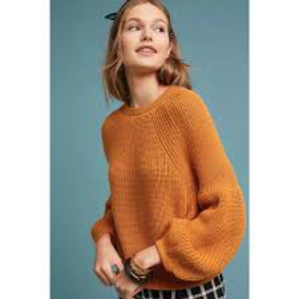 100% Alpaca Mara Hoffman Orange Pumpkin Sweater